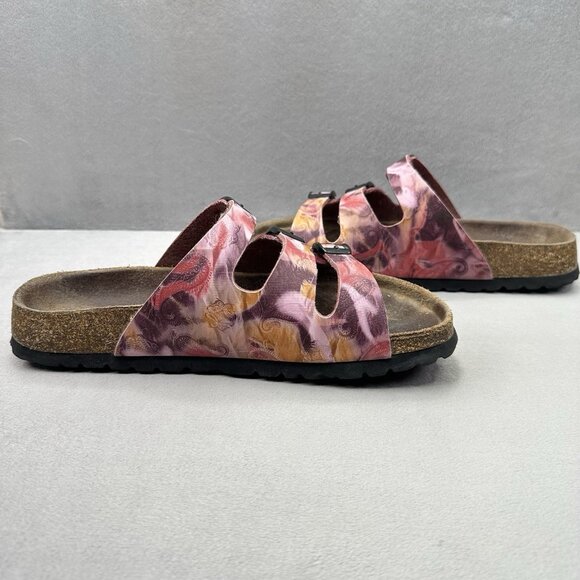 Betula by Birkenstock Florida Womens Size 8 (EU 39) Sandals Burgundy Leather - Picture 5 of 8